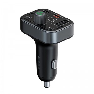Адаптер автомобільний Baseus S-09 Pro Series Car FM Transmitter |BT5.3, PD/QC, 18W/2.4A| black