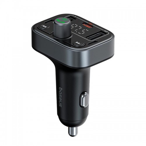 Адаптер автомобільний Baseus S-09 Pro Series Car FM Transmitter |BT5.3, PD/QC, 18W/2.4A| black