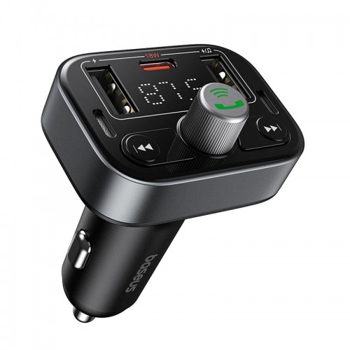 Адаптер автомобільний Baseus S-09 Pro Series Car FM Transmitter |BT5.3, PD/QC, 18W/2.4A| black