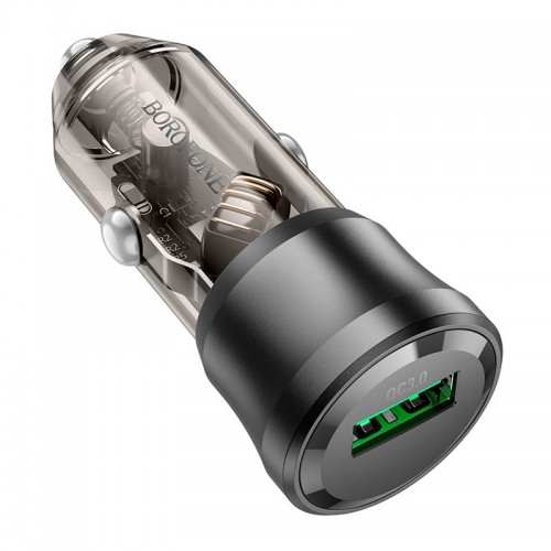 Адаптер автомобильный Borofone Noble single-port car charger BZ23 |1USB, 18W/3A, QC3.0|