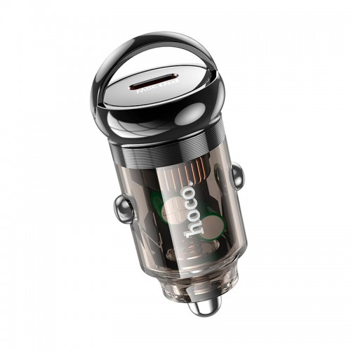 Адаптер автомобильный HOCO Sight single port car charger Z53 |1Type-c, PD/QC, 30W/3A|