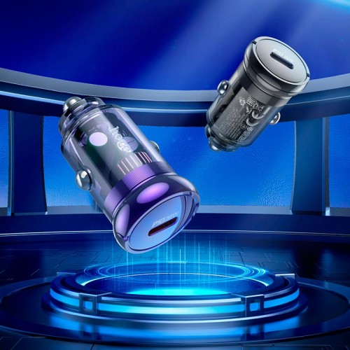 Адаптер автомобильный HOCO Sight single port car charger Z53 |1Type-c, PD/QC, 30W/3A|