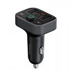 Адаптер автомобильный Baseus S-09 Lite Series Car FM Transmitter Cluster |2USB/1Type-c, PD/18W| черный