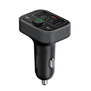 Адаптер автомобільний Baseus S-09 Lite Series Car FM Transmitter Cluster |2USB/1Type-c, PD/18W| black