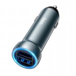 Адаптер автомобильный Hoco Prosperous dual-port Car charger Z54 |2USB, 15.5W/2.4A| серый