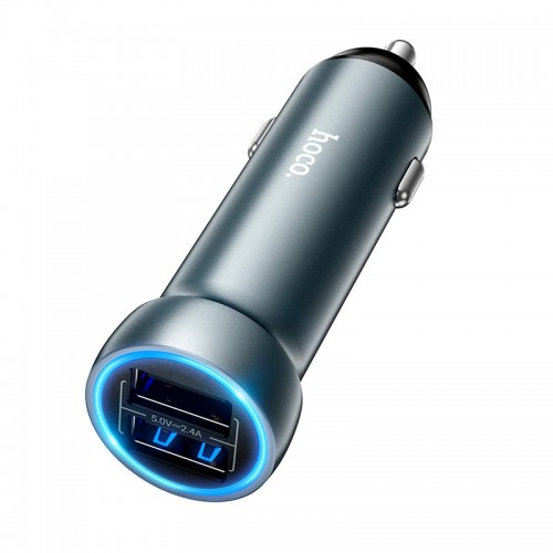 Адаптер автомобильный HOCO Prosperous dual-port car charger Z54 |2USB, 15.5W/2.4A|