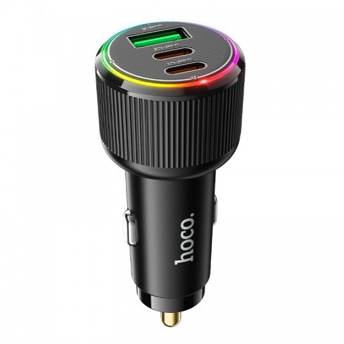 Адаптер автомобильный HOCO Avant-garde car charger NZ17 |2USB/Type-C, 75W/3A, PD/QC|