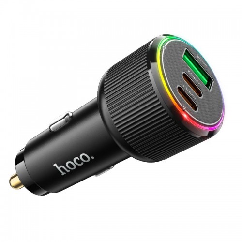Адаптер автомобильный HOCO Avant-garde car charger NZ17 |2USB/Type-C, 75W/3A, PD/QC|