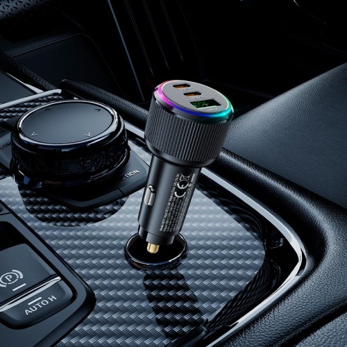 Адаптер автомобильный HOCO Avant-garde car charger NZ17 |2USB/Type-C, 75W/3A, PD/QC|