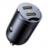 Адаптер автомобільний Baseus Tiny Star Mini Car Charger |2Type-C, 30W/3A, PD/QC| black
