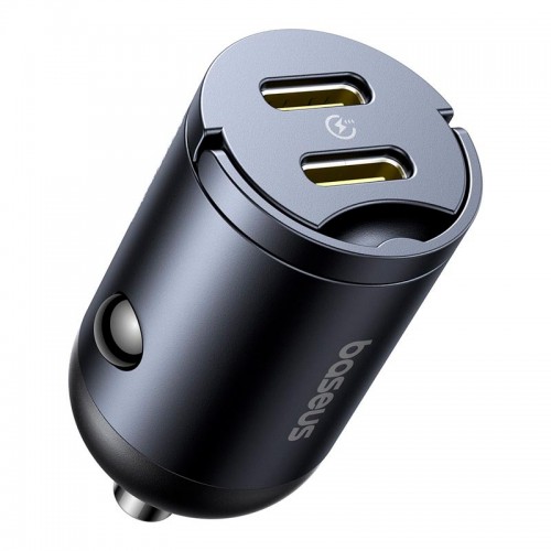 Адаптер автомобільний Baseus Tiny Star Mini Car Charger |2Type-C, 30W/3A, PD/QC| black