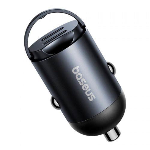 Адаптер автомобільний Baseus Tiny Star Mini Car Charger |2Type-C, 30W/3A, PD/QC| black