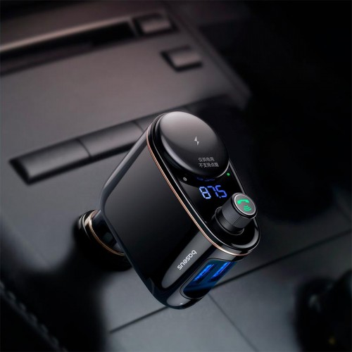 Адаптер автомобільний Baseus Car Bluetooth MP3 Player S-06 |3.4A, 100W| black