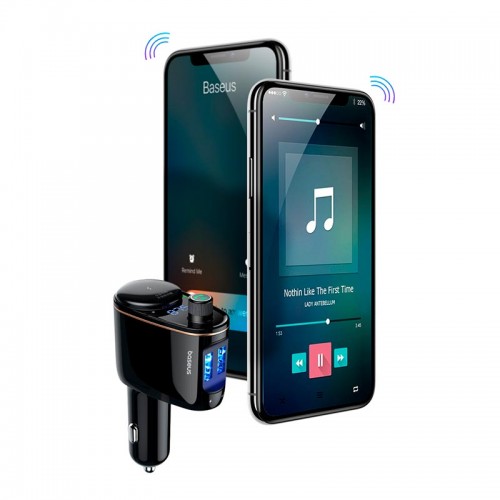 Адаптер автомобільний Baseus Car Bluetooth MP3 Player S-06 |3.4A, 100W| black