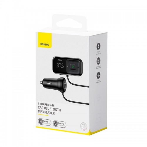 Адаптер автомобільний Baseus T Shaped Car Bluetooth MP3 Player S-16 black