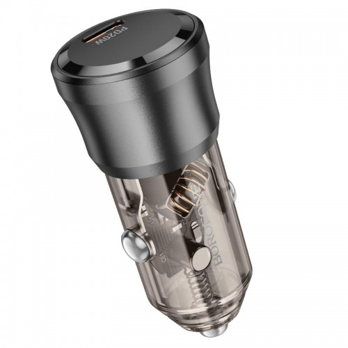 Адаптер автомобильный Borofone Clever single port car charger BZ24 |1Type-C, 20W/3A, PD/QC|