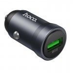 Адаптер автомобильный HOCO Energy single-port QC3.0 car charger Z62 |1USB, 18W/3A, QC| металл-серый