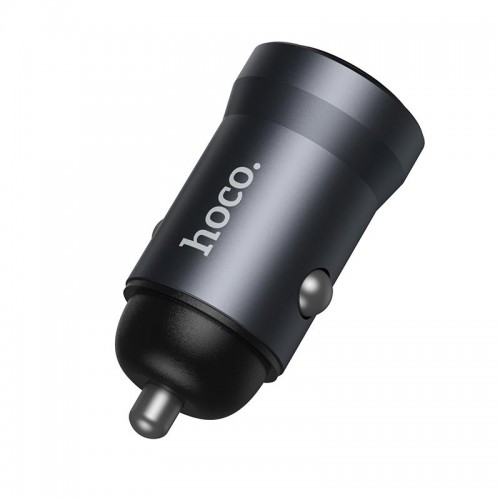 Адаптер автомобільний HOCO Energy single-port QC3.0 car charger Z62 |1USB, 18W/3A, QC| metal-grey
