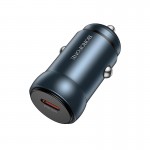 Адаптер автомобильный Borofone Fresh single port PD car charger BZ32 |1Type-C, 30W/3A, PD/QC| металл-серый
