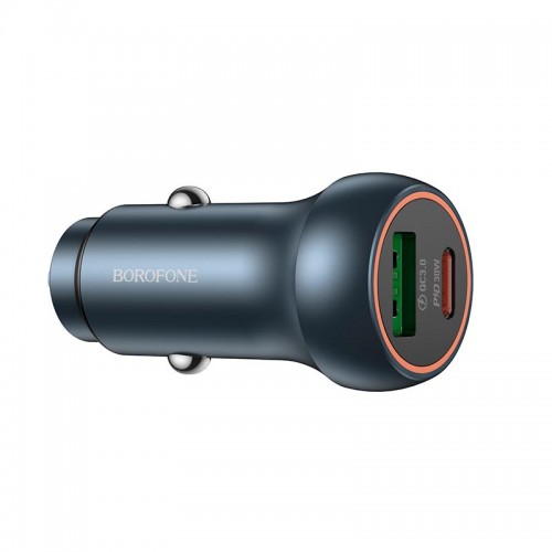 Адаптер автомобильный Borofone Fresh dual port PD car charger BZ32B |1Type-C/1USB, 48W/3A, PD/QC|