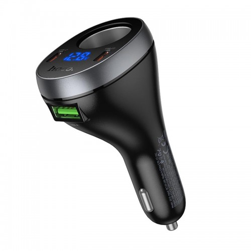 Адаптер автомобільний HOCO Correct cigarette lighter car charger Z61A |2Type-C/1USB/1DC, 60W, PD/QC| black