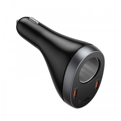 Адаптер автомобільний HOCO Correct cigarette lighter car charger Z61A |2Type-C/1USB/1DC, 60W, PD/QC| black