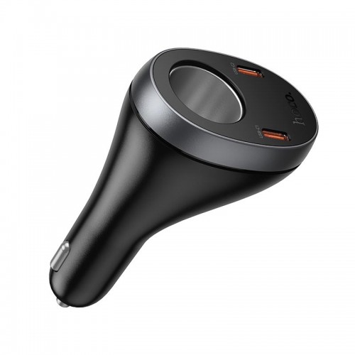 Адаптер автомобільний HOCO Correct cigarette lighter car charger Z61A |2Type-C/1USB/1DC, 60W, PD/QC| black