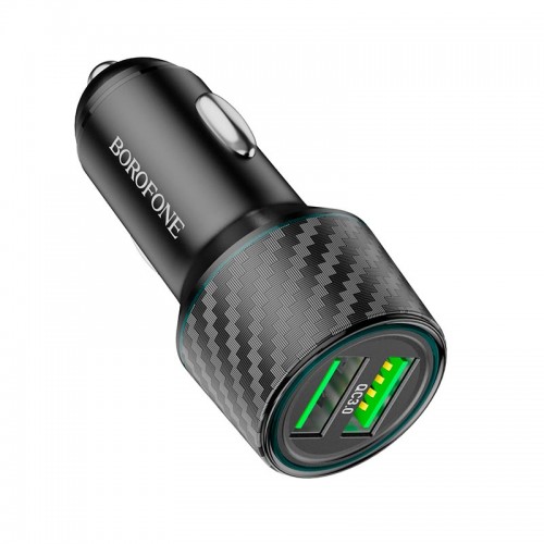 Адаптер автомобильный BOROFONE Brilliant dual port car charger BZ21A |2USB, 36W/3A, QC|