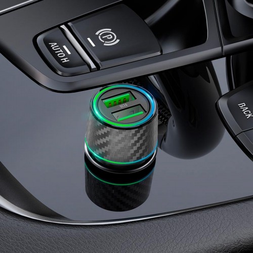Адаптер автомобильный BOROFONE Brilliant dual port car charger BZ21A |2USB, 36W/3A, QC|