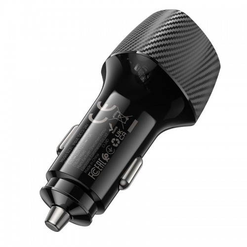 Адаптер автомобильный BOROFONE Solid single-port car charger BZ31 |1USB, 18W/3A, QC|