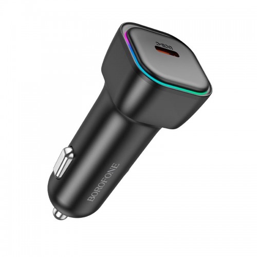 Адаптер автомобильный BOROFONE Trophie single port car charger BZ28 |1Type-C, 30W/3A, PD/QC|