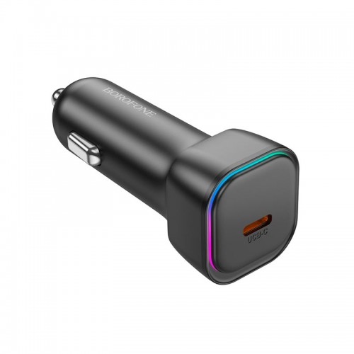 Адаптер автомобильный BOROFONE Trophie single port car charger BZ28 |1Type-C, 30W/3A, PD/QC|