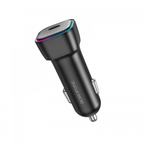 Адаптер автомобильный BOROFONE Trophie single port car charger BZ28 |1Type-C, 30W/3A, PD/QC|