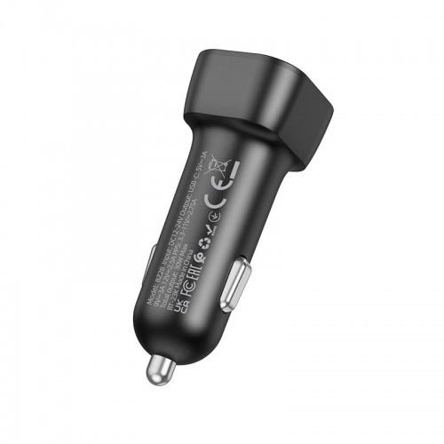 Адаптер автомобильный BOROFONE Trophie single port car charger BZ28 |1Type-C, 30W/3A, PD/QC|