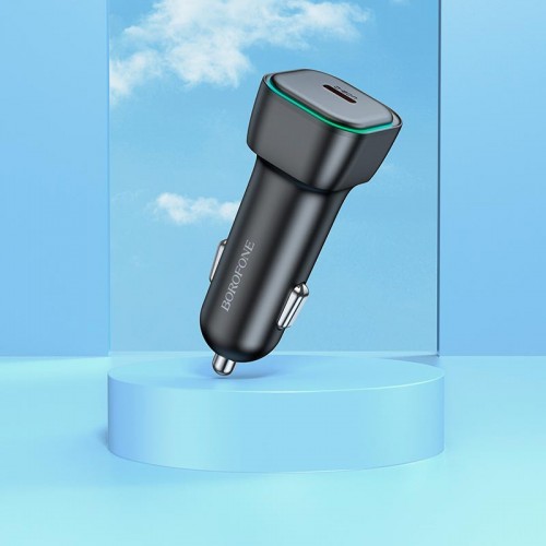 Адаптер автомобильный BOROFONE Trophie single port car charger BZ28 |1Type-C, 30W/3A, PD/QC|