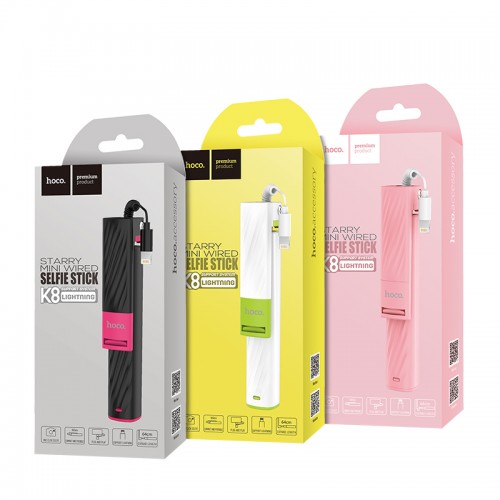 Селфі-монопод HOCO Starry mini K8 |Lightning| black