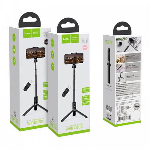 Селфі-монопод Hoco Wireless Tripod K11 pink