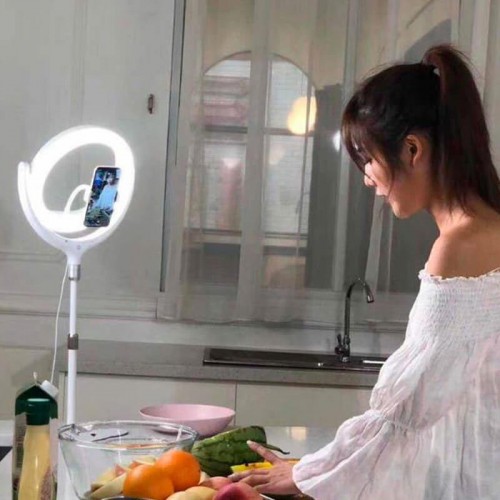 Тримач з кільцевим освітленням REMAX LIFE Desktop Selfie Spot Light RL-LT13 |360°, 50-80cm| black