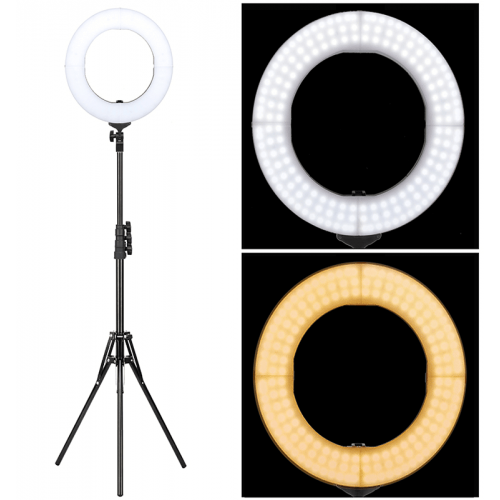 Тримач з кільцевим освітленням 14 " ZM336 |180cm Tripod Stand, Plug Powered, 3200-5600K| black