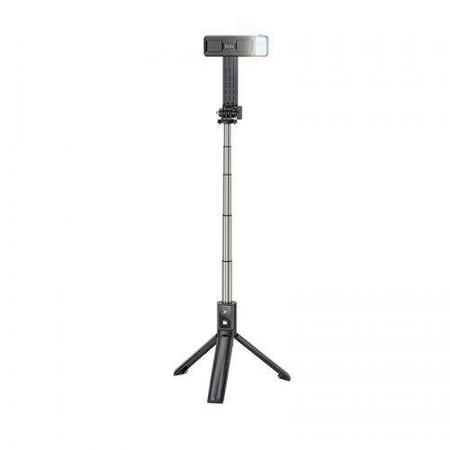 Селфі-монопод HOCO Treasure aluminum alloy fill light Gimbal version live broadcast support K15 |Bluetooth| black