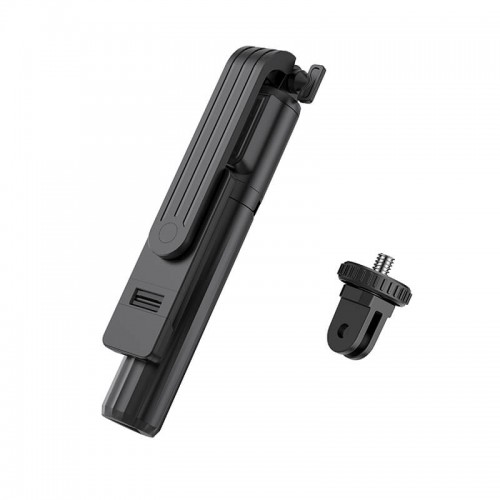 Селфі-монопод HOCO Treasure aluminum alloy fill light Gimbal version live broadcast support K15 |Bluetooth| black