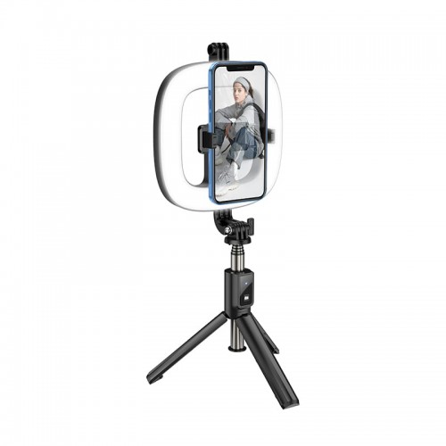 Тримач з кільцевим освітленням HOCO Showfull fill light live broadcast holder Lv03 Plus |BT4.1, 0.95m, LED 9Level| black