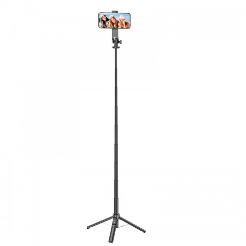 Селфі-монопод HOCO Stream aluminum alloy live broadcast holder K21 |BT| black