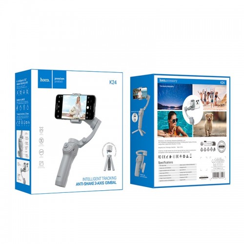 Ручний стабілізатор Hoco Support 3-axis smart gimble K24 |app, tripod| grey