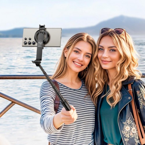 Селфі-монопод HOCO Sherkhan magnetic aluminum alloy live broadcast holder K25 |BT5.2, 60-105mm, 2h| black