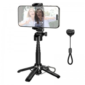 Селфі-монопод HOCO Magic portable mini live broadcast stand K27 |BT5.2, 115-390mm, 4.5-7", 2h| black