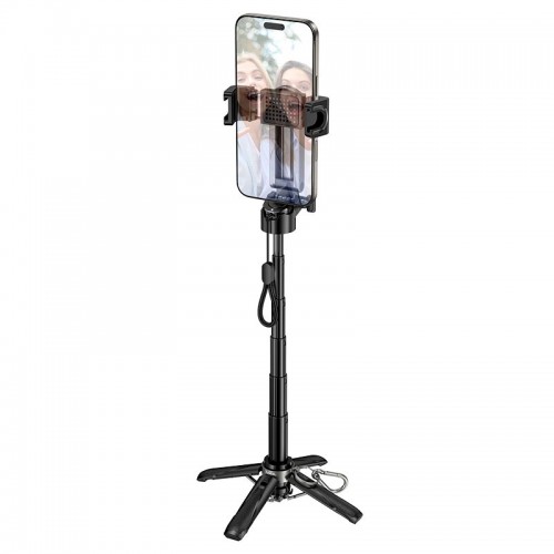 Селфі-монопод HOCO Magic portable mini live broadcast stand K27 |BT5.2, 115-390mm, 4.5-7", 2h| black