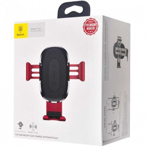 Держатель BASEUS Gravity with wireless charger |10w, QC|