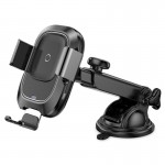 Тримач BASEUS Smart Vehicle with wireless charger (sucker style) (WXZN-B01) black