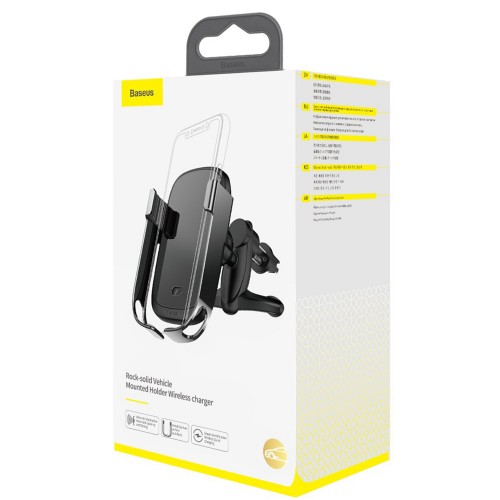 Держатель BASEUS auto lock with wireles charger vehice mounted Rock-solid Electric |10W|
